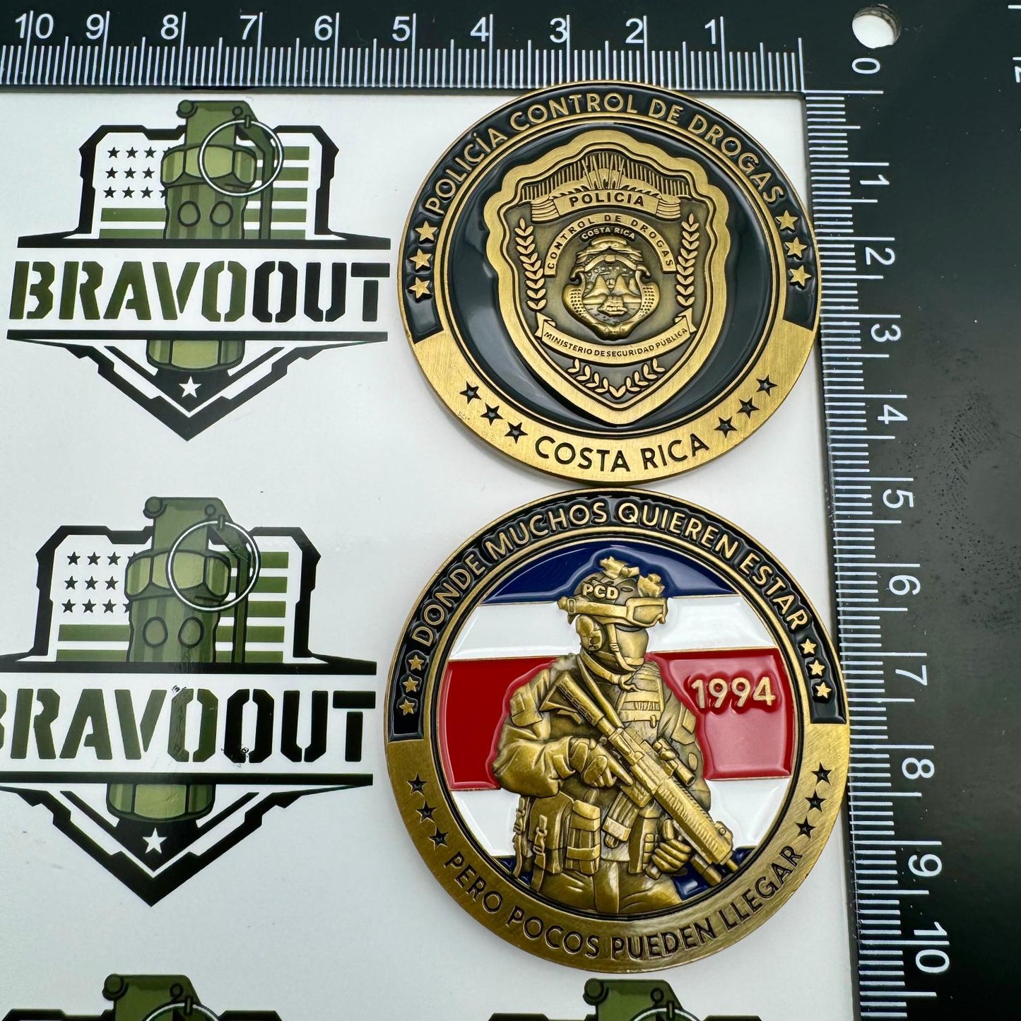 Policia Control de Drogas (Drug Control Police), Costa Rica - Challenge Coin