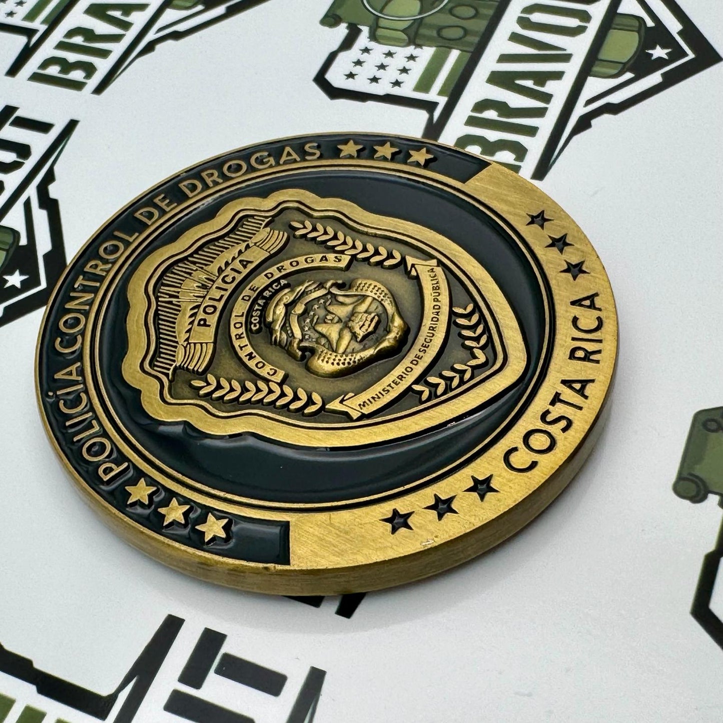 Policia Control de Drogas (Drug Control Police), Costa Rica - Challenge Coin