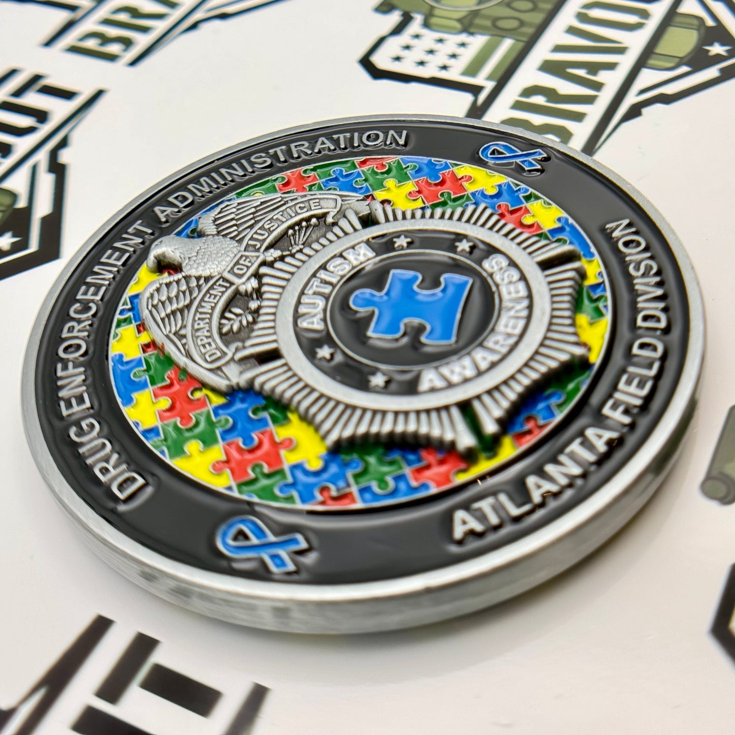 DEA Atlanta Autism Awareness Challenge Coin