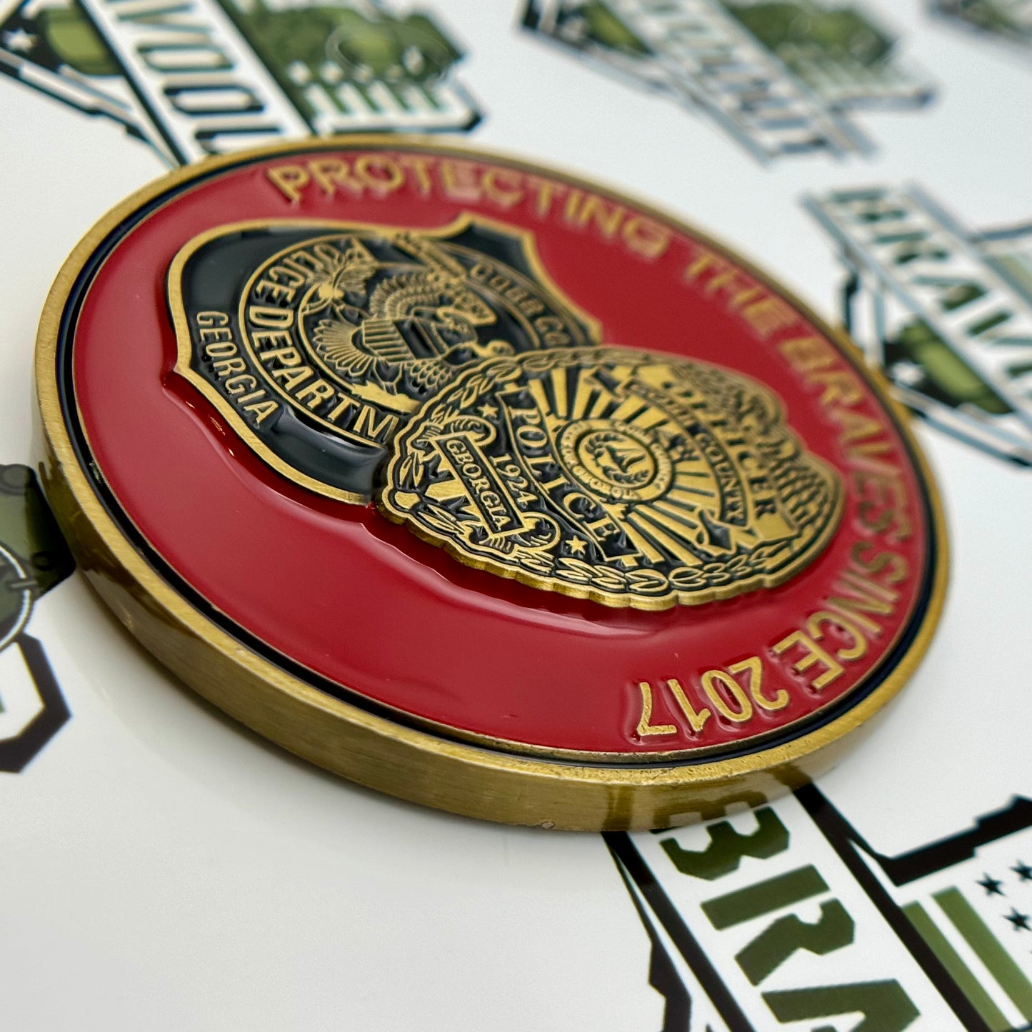 Cobb County PD Atlanta Braves Challenge Coin