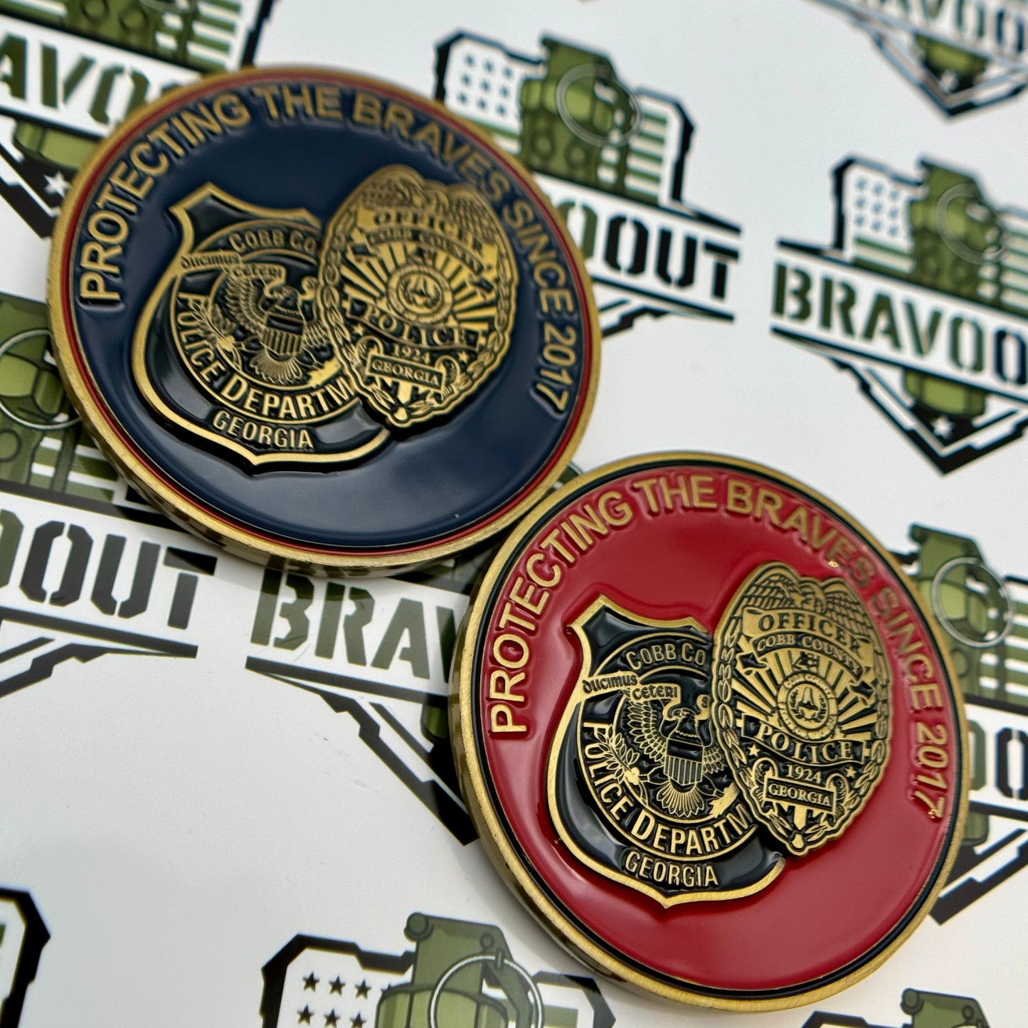 Cobb County PD Atlanta Braves Challenge Coin