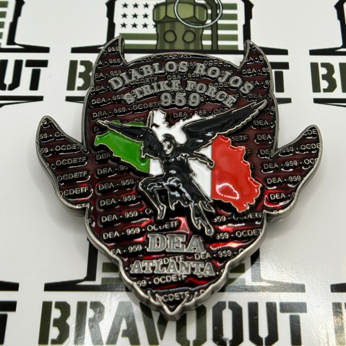 Drug Enforcement Administration (DEA), Atlanta Field Division, OCDETF 959 Group, Operation "Diablos Rojos" Challenge Coin
