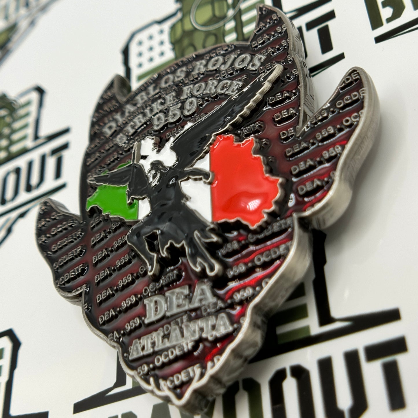 Drug Enforcement Administration (DEA), Atlanta Field Division, OCDETF 959 Group, Operation "Diablos Rojos" Challenge Coin