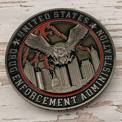 Drug Enforcement Administration (DEA), Atlanta Field Division, OCDETF Strike Force, Group 1, Challenge Coin - New Black Nickel Variant