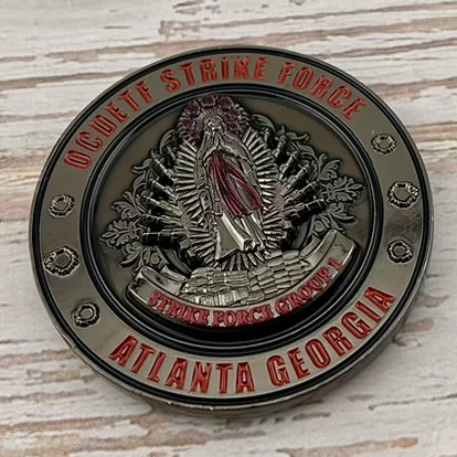 Drug Enforcement Administration (DEA), Atlanta Field Division, OCDETF Strike Force, Group 1, Challenge Coin - New Black Nickel Variant