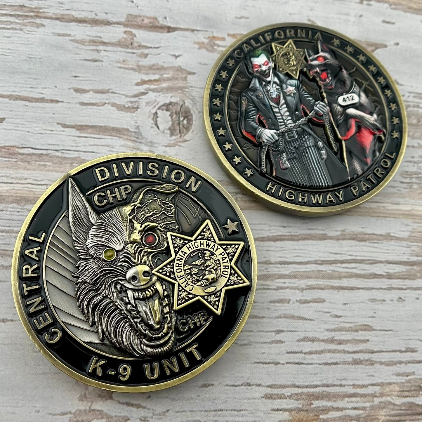 California Highway Patrol (CHP) Central Division K-9 Unit Challenge Coin