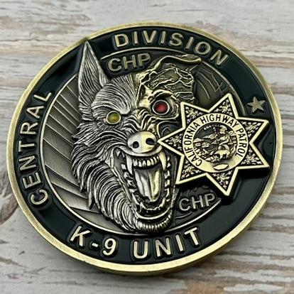 California Highway Patrol (CHP) Central Division K-9 Unit Challenge Coin
