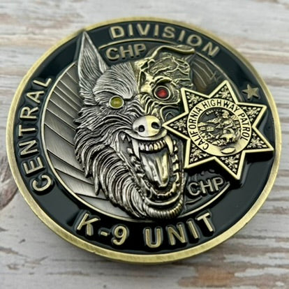 California Highway Patrol (CHP) Central Division K-9 Unit Challenge Coin