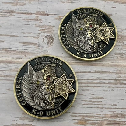 California Highway Patrol (CHP) Central Division K-9 Unit Challenge Coin