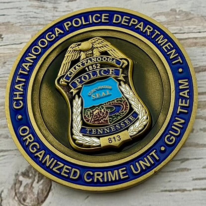 Chattanooga Tennessee Police Department - Organized Crime/Gun Unit - Challenge Coin
