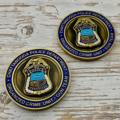 Chattanooga Tennessee Police Department - Organized Crime/Gun Unit - Challenge Coin
