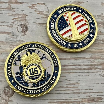 Drug Enforcement Administration (DEA), Headquarters (HQ), Inspection Division Challenge Coin