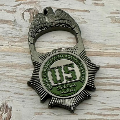 DEA Special Agent Badge/St. Michael Bottle Opener Challenge Coin (2 Variants)