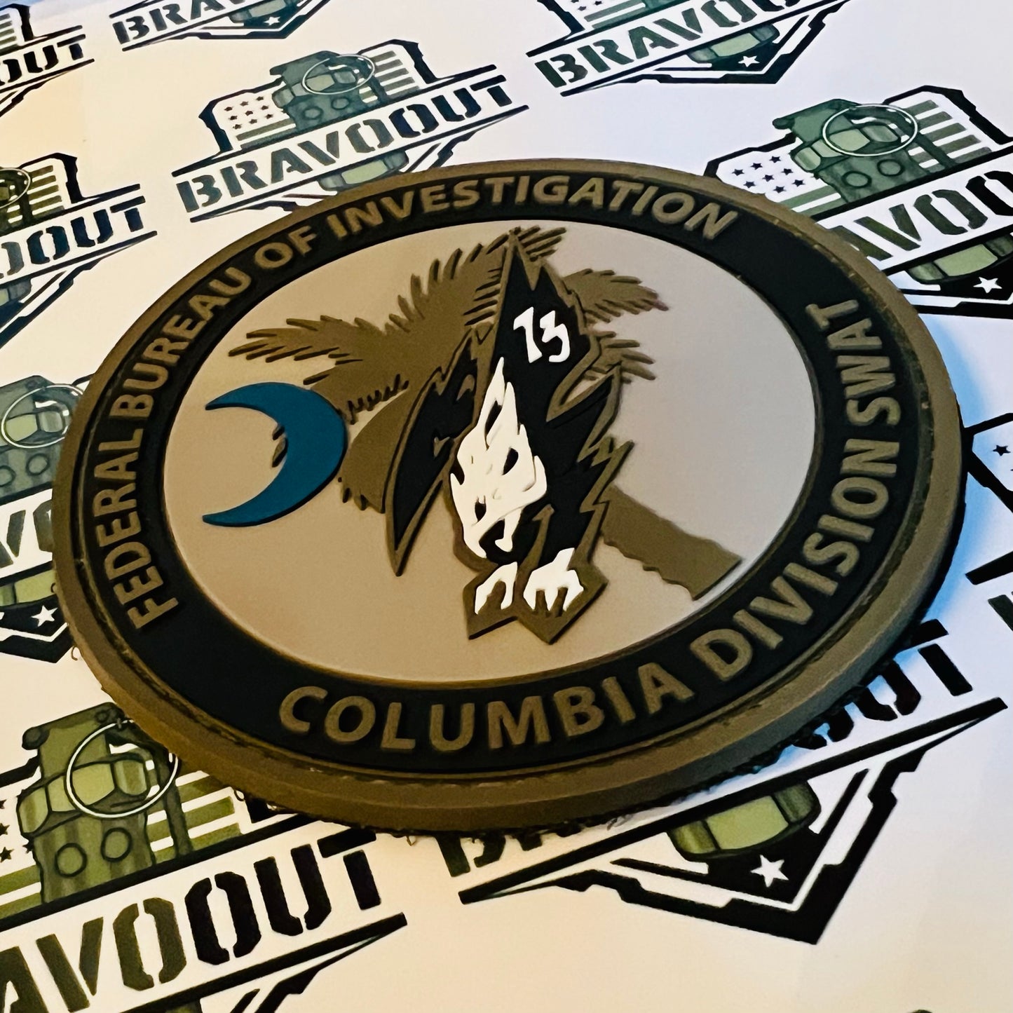 Federal Bureau of Investigation (FBI), South Carolina, Columbia Division, Special Weapons and Tactics Team (SWAT) PVC Patch