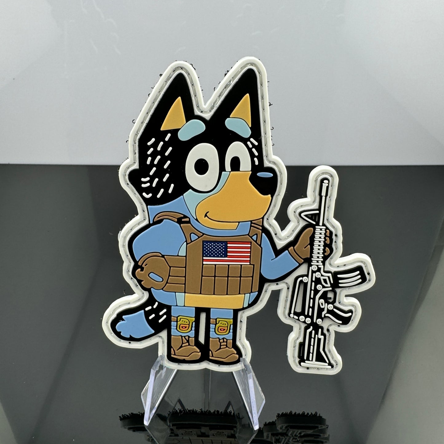 Tactical Cartoon Dog Dad PVC Patch