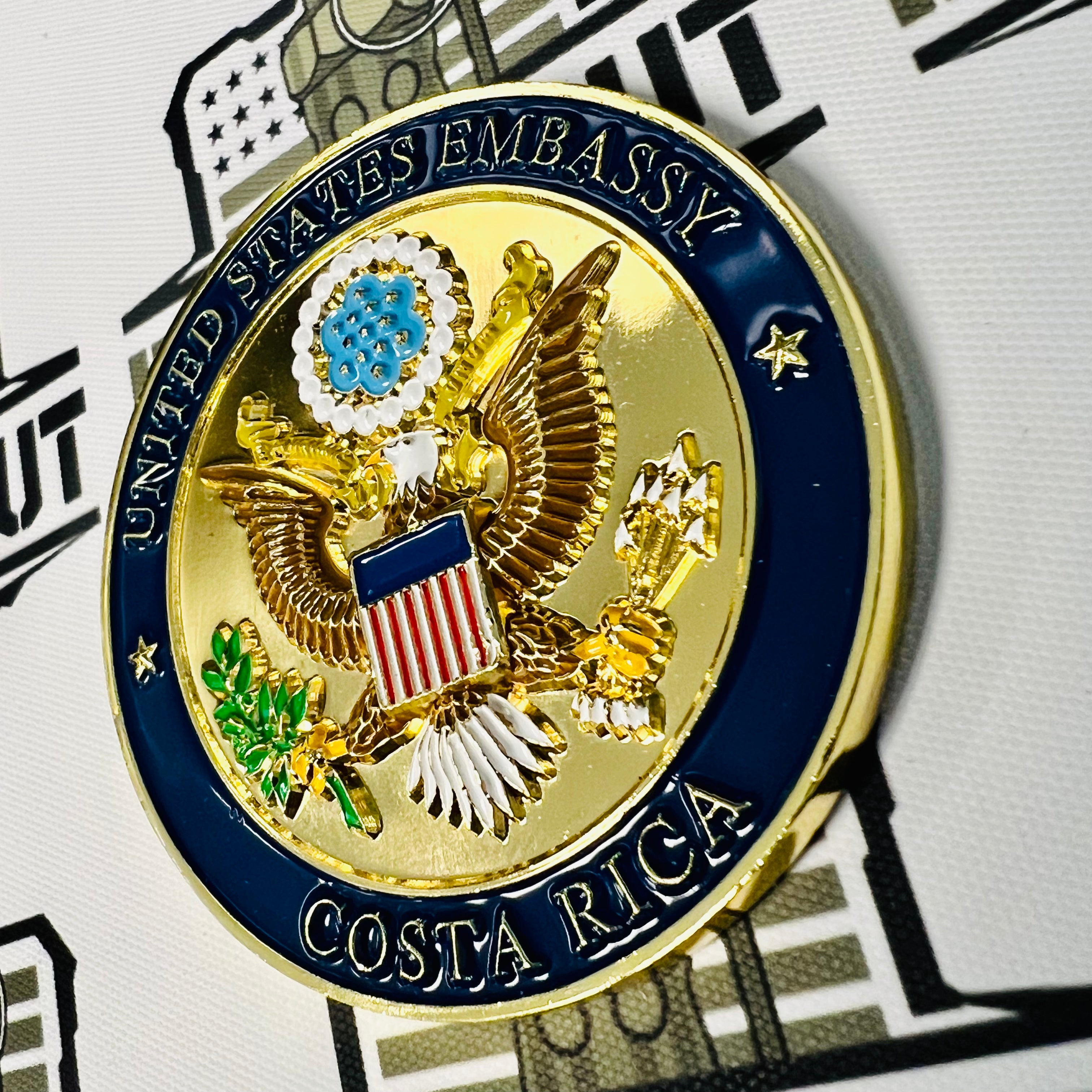 U S Embassy Costa Rica Challenge Coin Bravo Out U S Embassy Costa Rica Challenge Coin Bravo Out