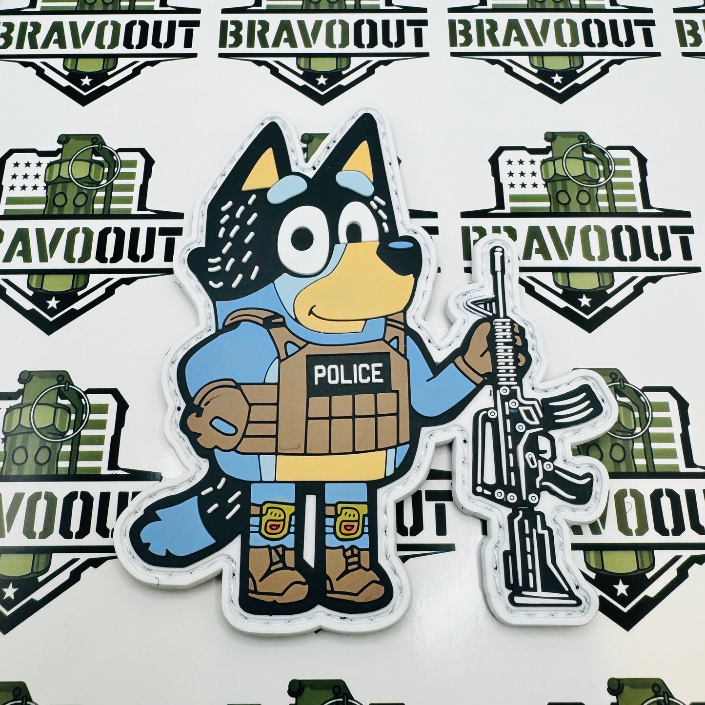 Tactical Cartoon Dog Dad PVC Patch