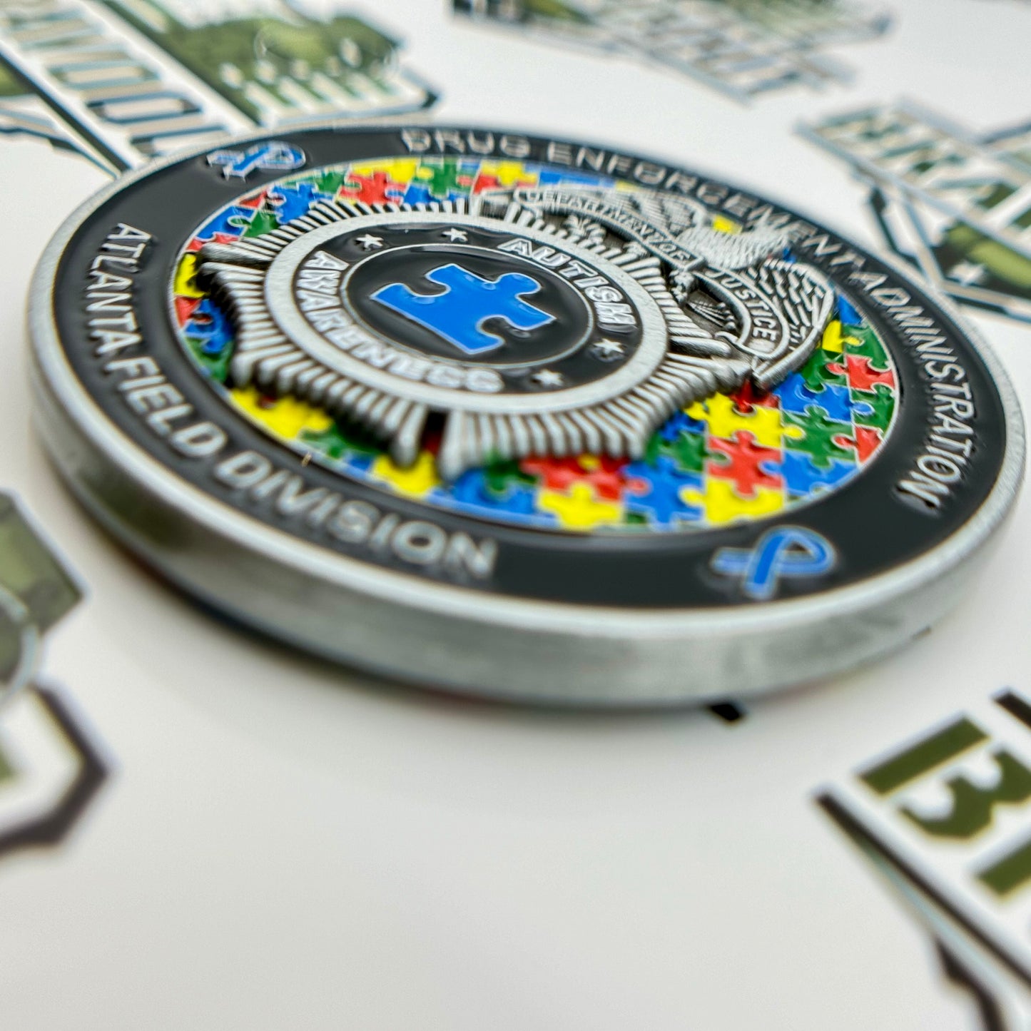 DEA Atlanta Autism Awareness Challenge Coin