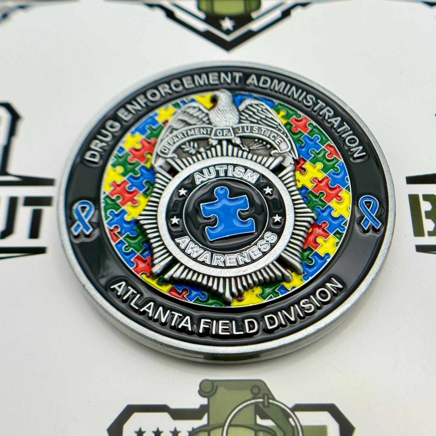 DEA Atlanta Autism Awareness Challenge Coin