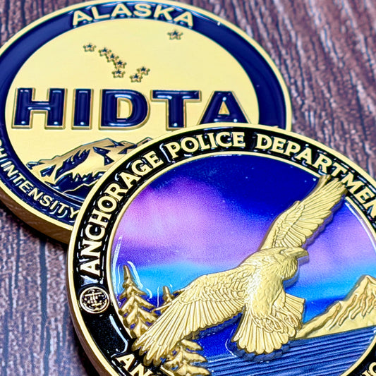 Alaska High Intensity Drug Trafficking Area (HIDTA), Anchorage Police Department, Anchorage Area Drug Team Challenge Coin