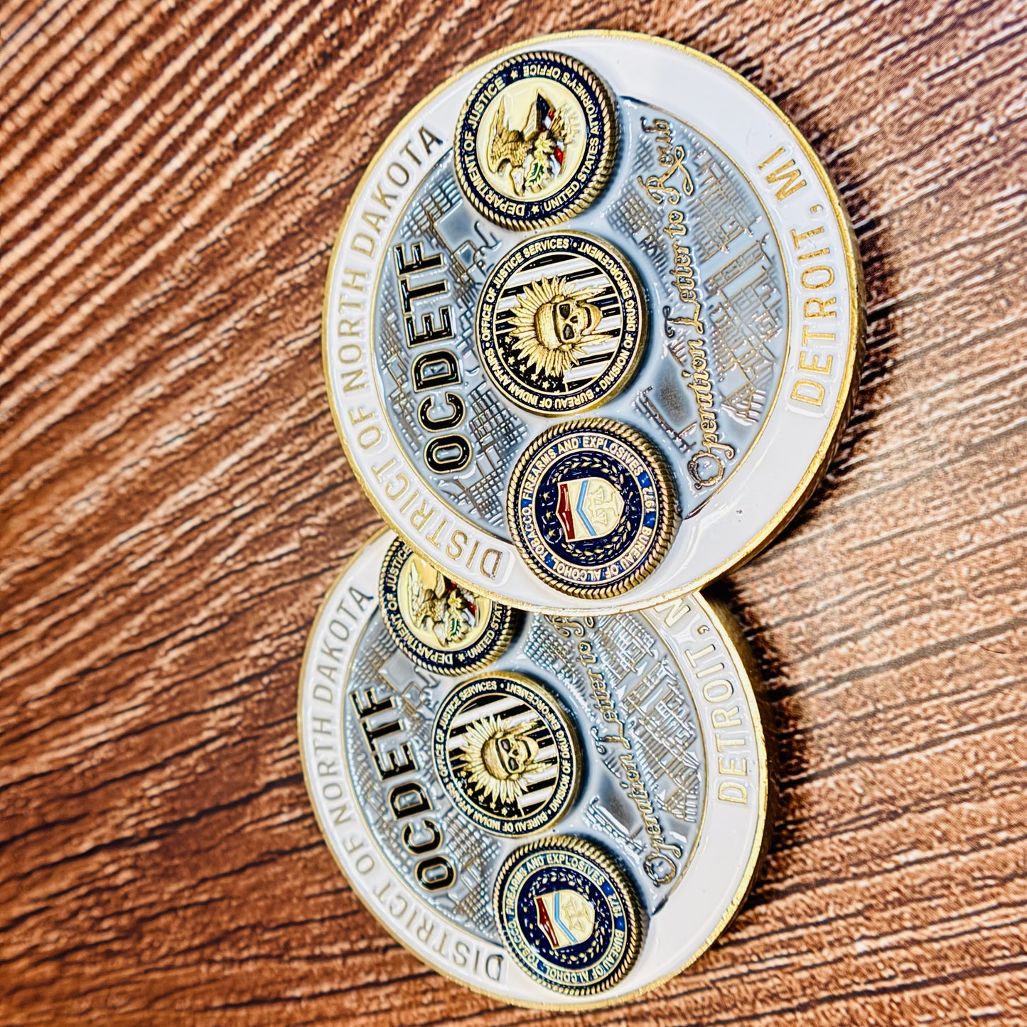 Alcohol, Tobacco, and Firearms (ATF),  Bureau of Indian Affairs (BIA), District of North Dakota, OCDETF Operation "Letter to Reub" Challenge Coin