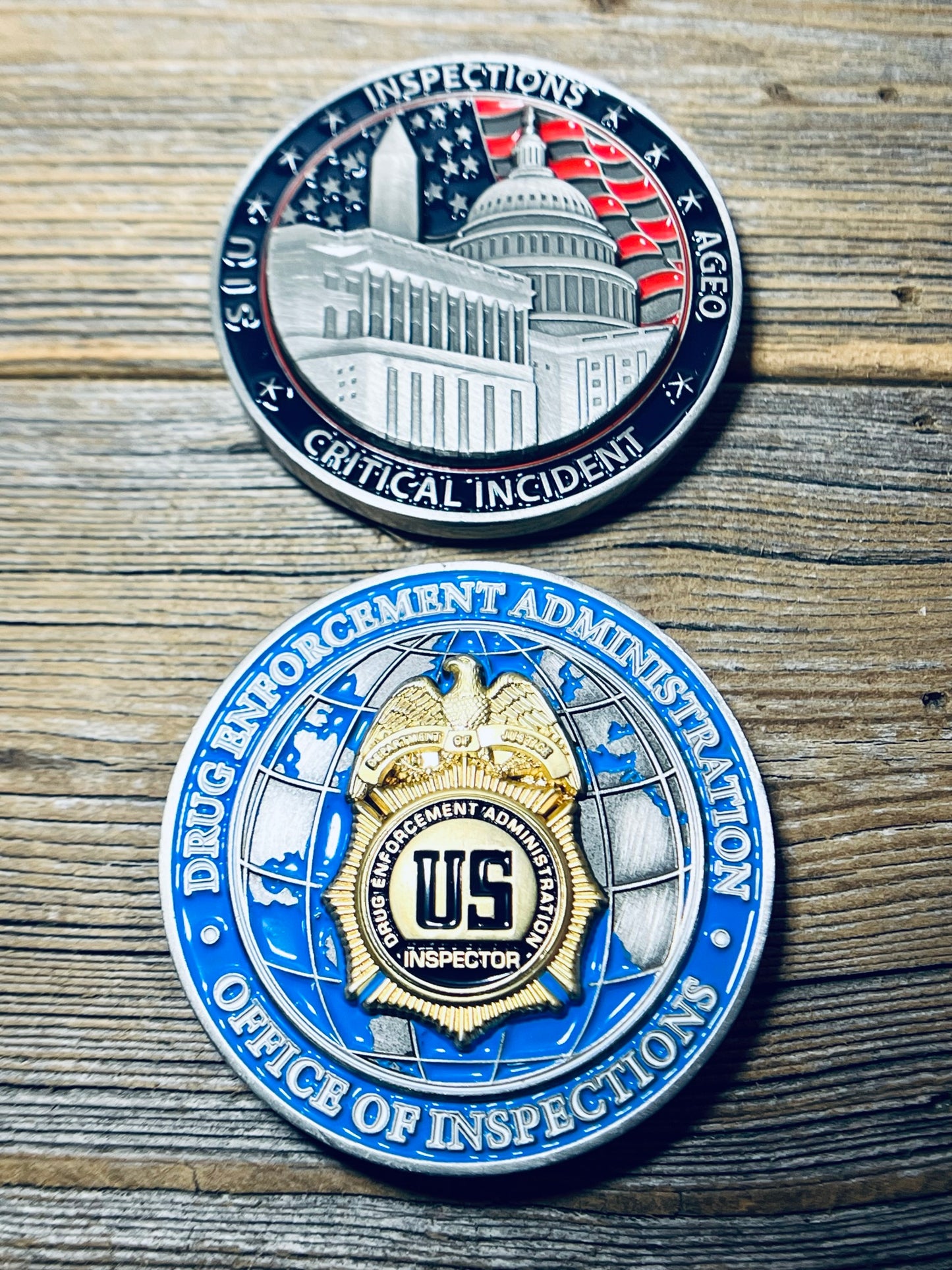 Drug Enforcement Administration (DEA), Headquarters (HQ), Office of Inspections Challenge Coin