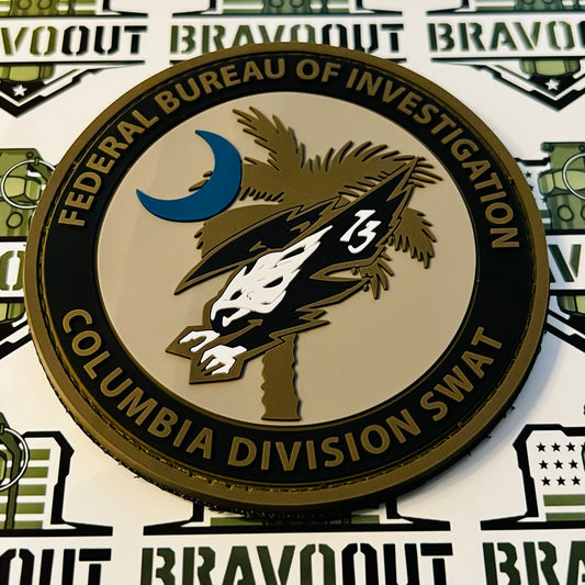 Federal Bureau of Investigation (FBI), South Carolina, Columbia Division, Special Weapons and Tactics Team (SWAT) PVC Patch