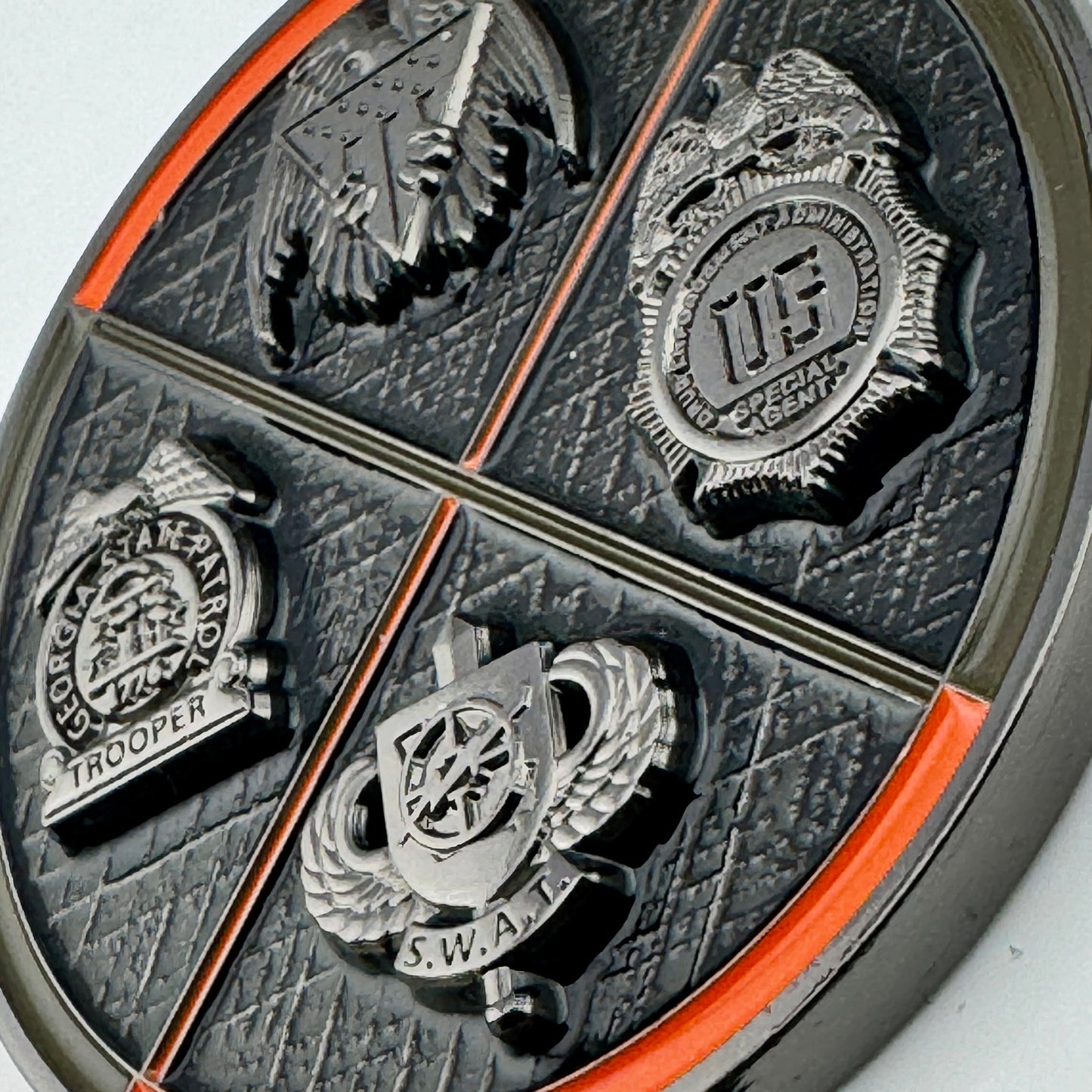 The OG DEA SRT/GSP SWAT - Joint Unit Coin - New Black Nickel Variant